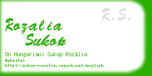rozalia sukop business card